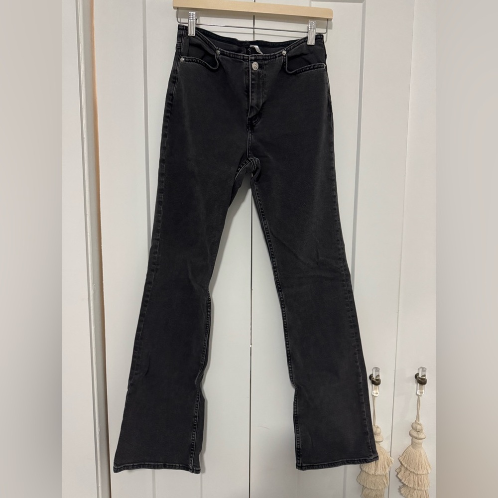 H&M Black Flare Wide Leg Jeans